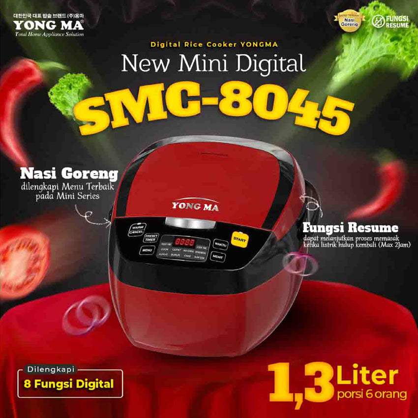 YONGMA - RICE COOKER DIGITAL 1.3Liter - SMC-8045