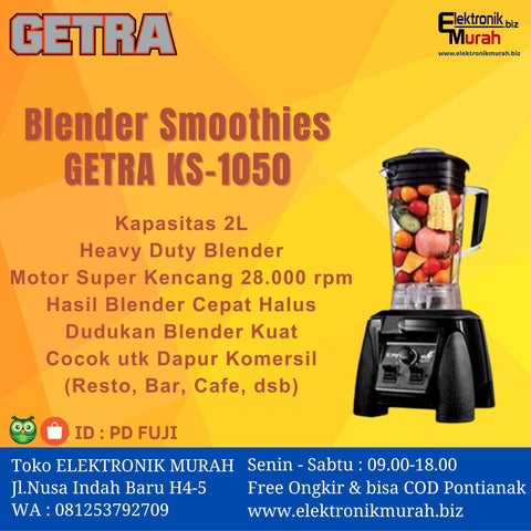 GEA/GETRA - BLENDER PLASTIK 2.0 Liter - KS-1050***