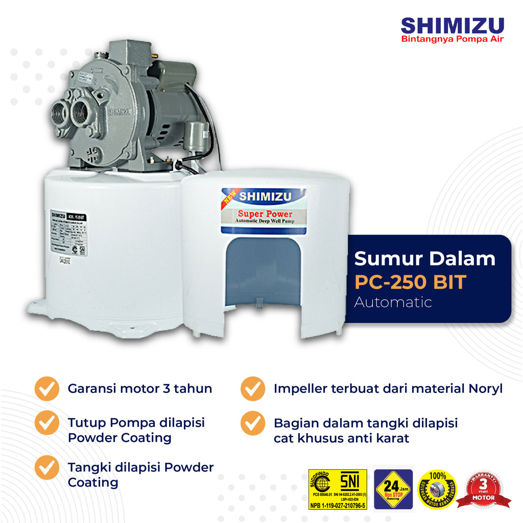 SHIMIZU - POMPA AIR OTOMATIS - PC-250BIT