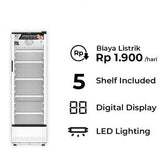 POLYTRON - SHOWCASE 1 PINTU 230L - SCN-220