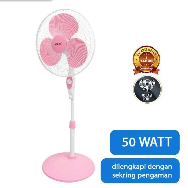 SEKAI - KIPAS ANGIN STAND FAN 16" - SFN-1610 (PINK)