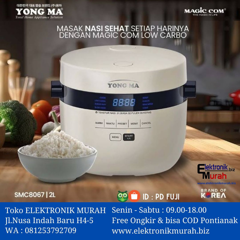 YONGMA - RICE COOKER DIGITAL 2.0Liter - SMC-8067