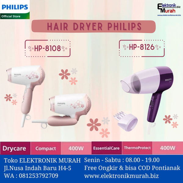 PHILIPS HAIR DRYER HP8126 – Elektronik Murah