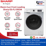 SHARP - MESIN CUCI FRONT LOADING 08.5KG - ES-FL1083W