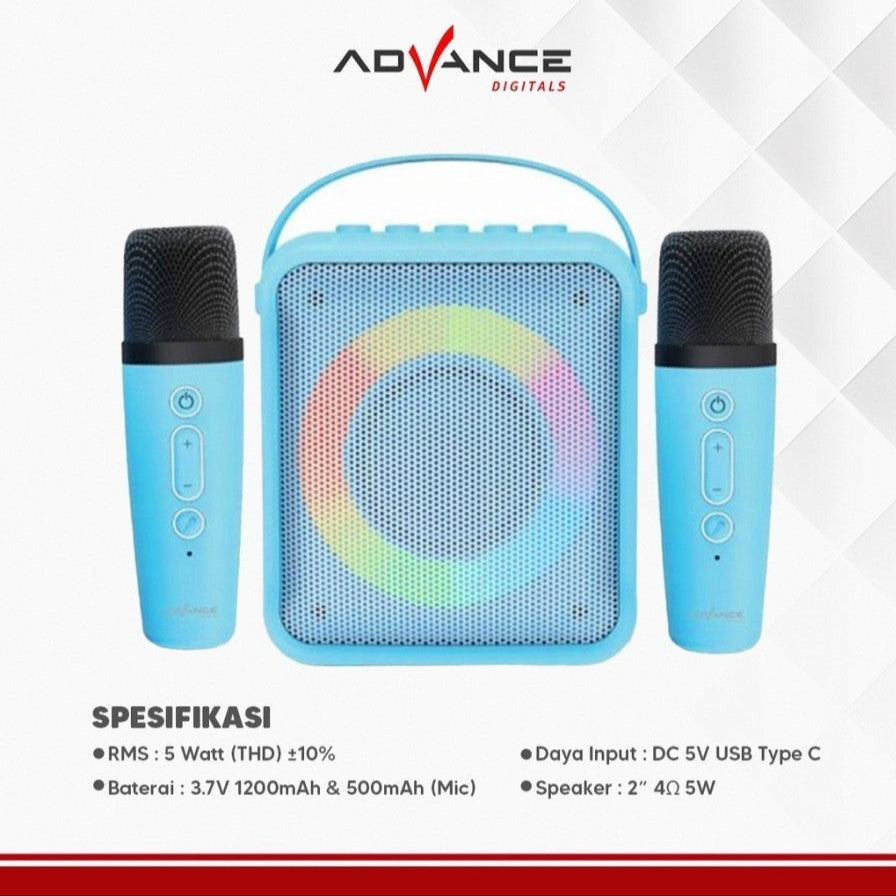 ADVANCE - SPEAKER PORTABLE - V5 2 MIC