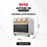 MITO - AIR FRYER OVEN 18Liter - AFOS18(CREME WOOD)