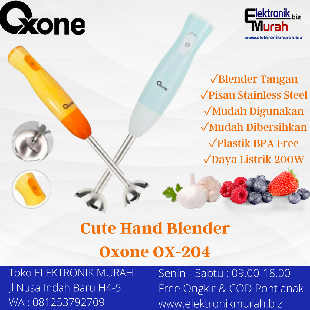 OXONE - HAND BLENDER - OX-204 (BLUE)