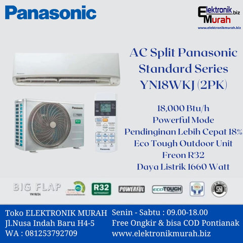 PANASONIC - AC SPLIT STANDARD 2 PK - CS-YN18WKJ