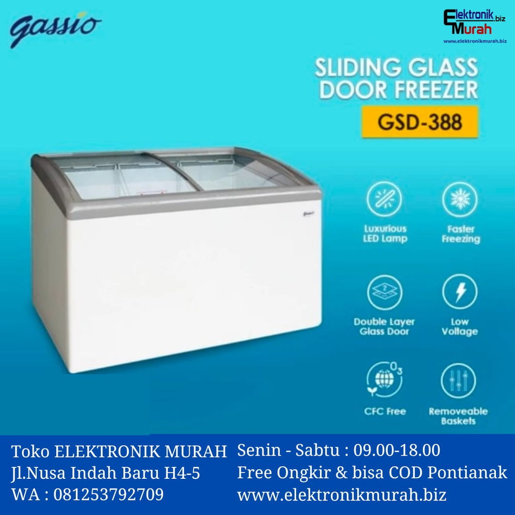 GASSIO - CHEST FREEZER SLIDING (380L) - GSD-388