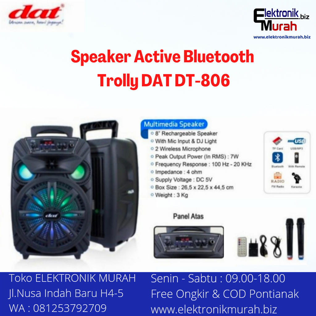 DAT - SPEAKER AKTIF 08" - DT-806