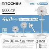 MITOCHIBA - KIPAS ANGIN 16" 4in1 - 1833 CF(PUTIH)