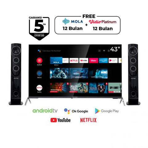 POLYTRON - LED TV 43" FHD ANDROID TV - PLD43TAG9959