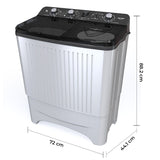 POLYTRON - MESIN CUCI TWIN TUB/ MANUAL 07KG - PWM-7081