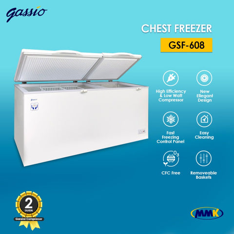 GASSIO - CHEST FREEZER 608L - GSF-608