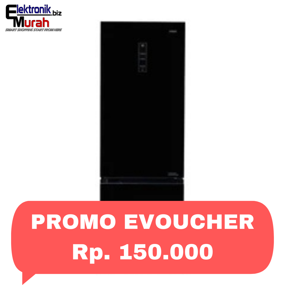 AQUA - KULKAS 2 PINTU BIG (317L) - AQR-320RBG(BK)