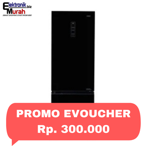 AQUA - KULKAS 2 PINTU BIG (324L) - AQR-350RBG(BK)