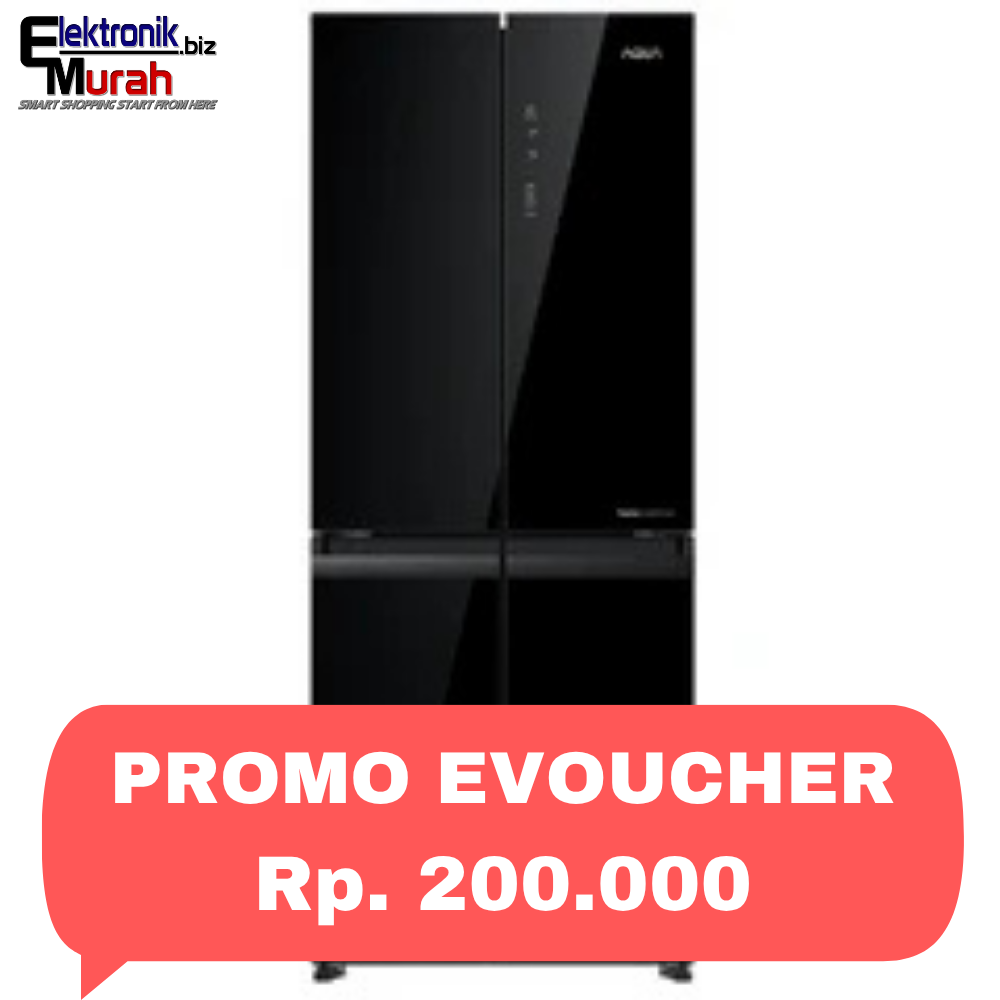 AQUA - KULKAS MULTI DOOR (406L) - AQR-CTD506RGG(BK)