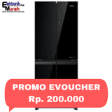 AQUA - KULKAS MULTI DOOR (406L) - AQR-CTD506RGG(BK)