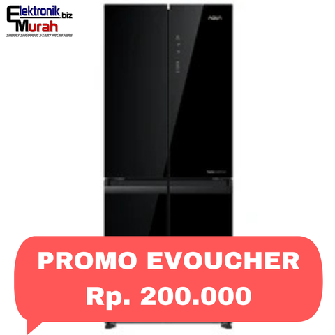 AQUA - KULKAS MULTI DOOR (406L) - AQR-CTD506RGG(BK)