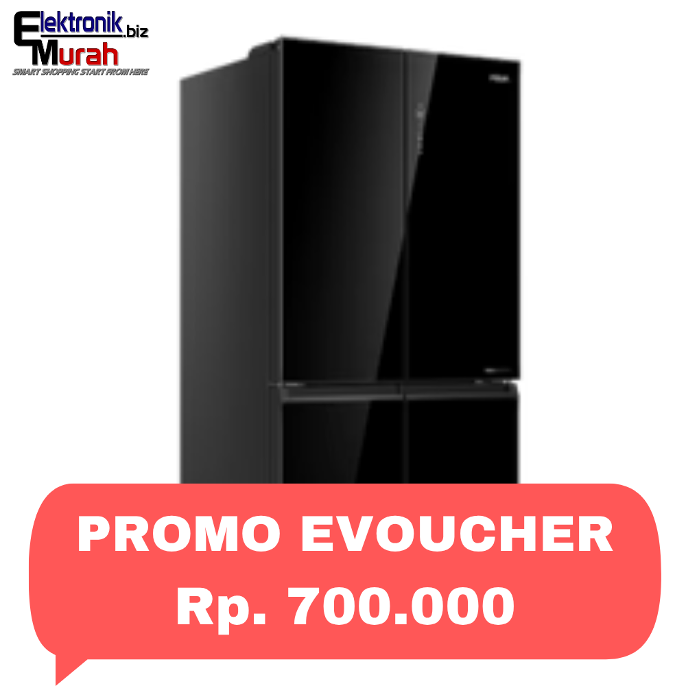 AQUA - KULKAS MULTI DOOR (658L) - AQR-CTD746RAG(BK)U1