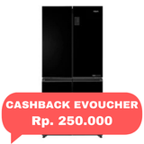 AQUA -KULKAS MULTI DOOR (456L) - AQR-TTD546RBC(BK)