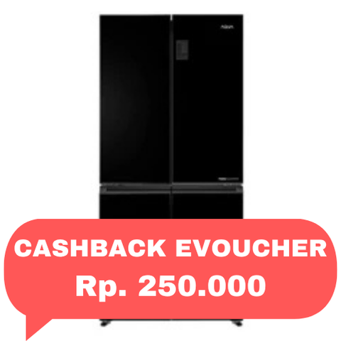 AQUA -KULKAS MULTI DOOR (456L) - AQR-TTD546RBC(BK)