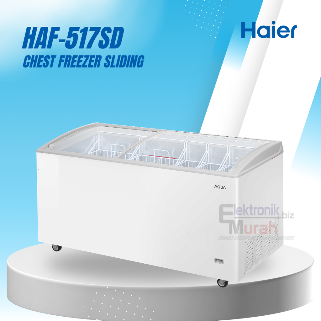 HAIER - CHEST FREEZER SLIDING 365 L - HAF-517SD