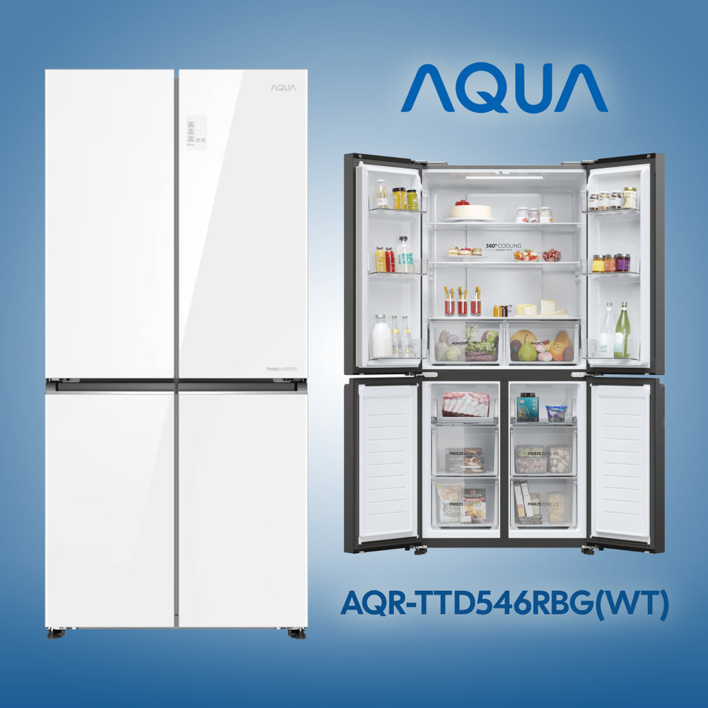 AQUA -KULKAS MULTI DOOR (456L) - AQR-TTD546RBG(WT)