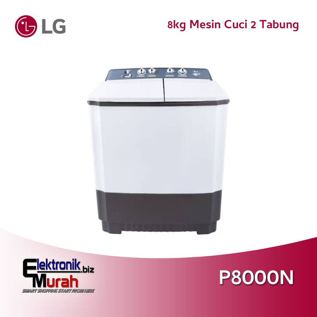 LG - MESIN CUCI TWIN TUB/MANUAL 08KG - P8000N