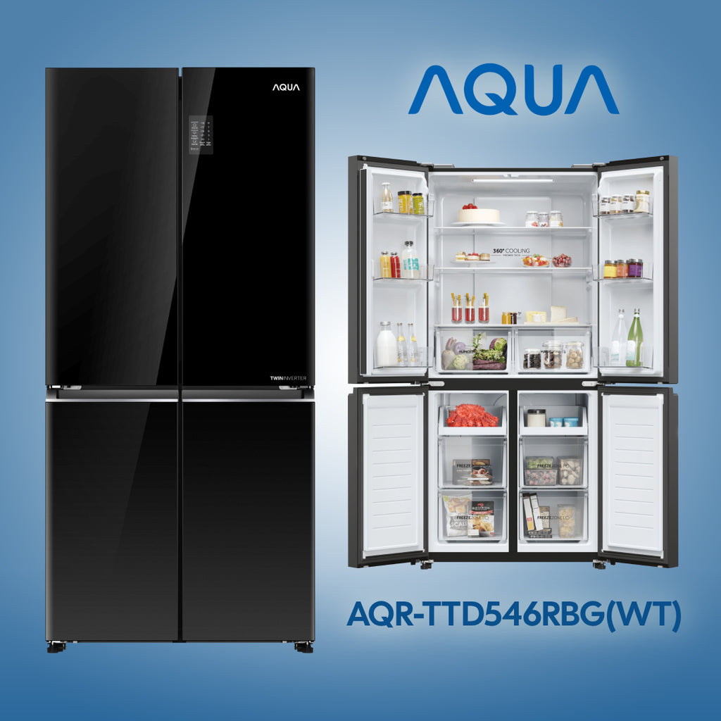 AQUA -KULKAS MULTI DOOR (456L)  - AQR-TTD546RBG(BK)