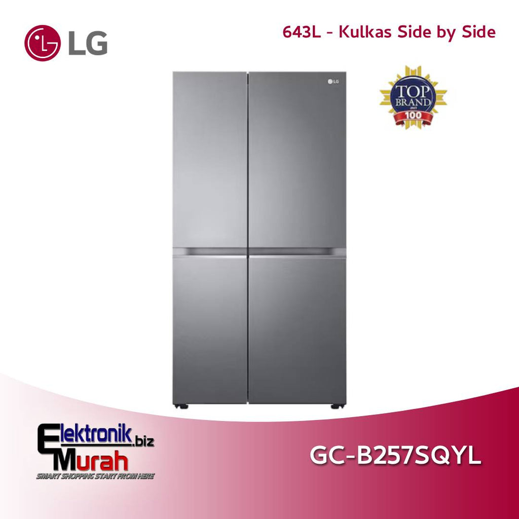 LG - KULKAS SIDE BY SIDE (643L) - GC-B257SQYL