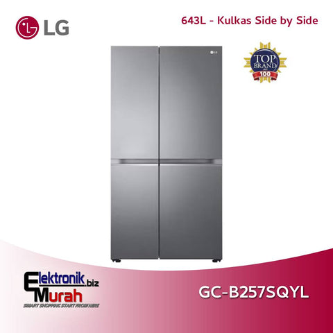 LG - KULKAS SIDE BY SIDE (643L) - GC-B257SQYL