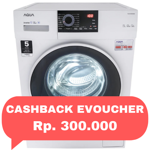 AQUA - MESIN CUCI FRONT LOADING 08.5KG - FQW-850829QD