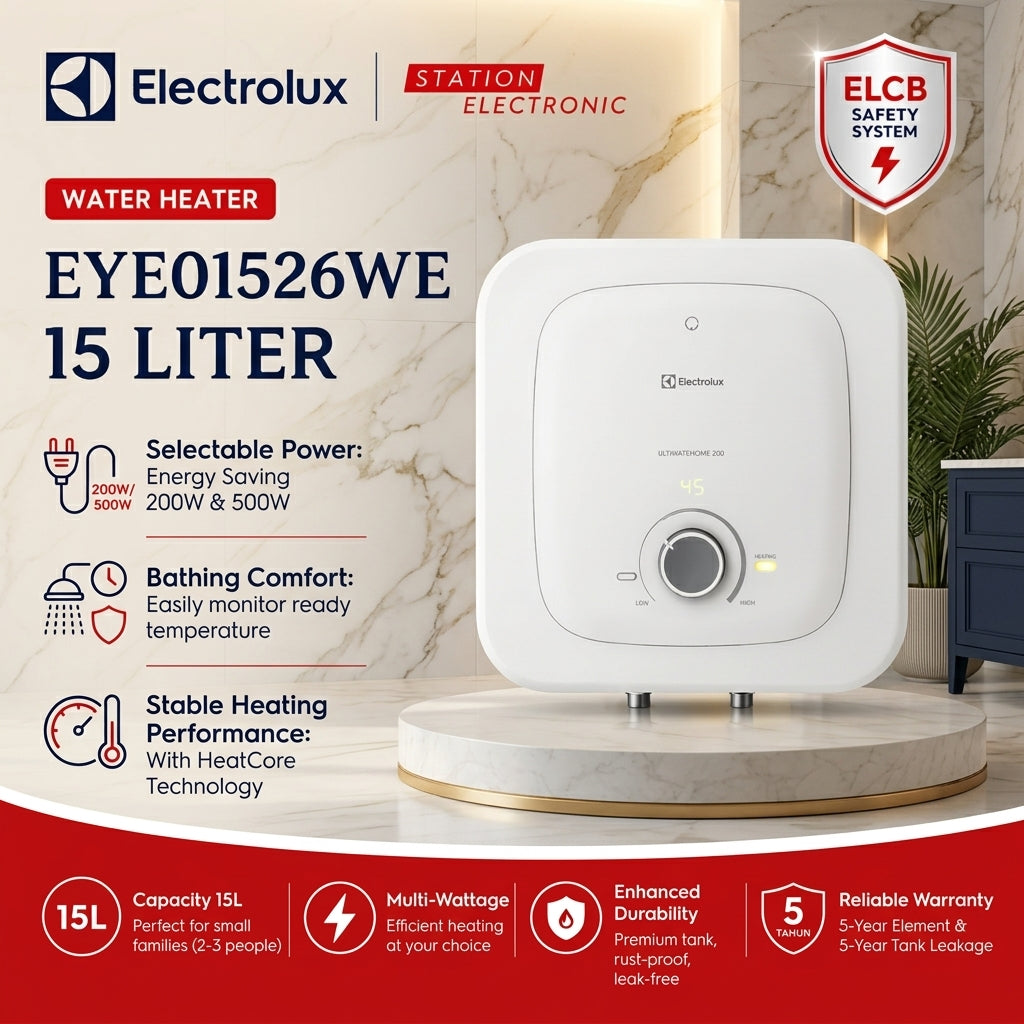 ELECTROLUX - WATER HEATER LISTRIK 15L - EYE01526WE