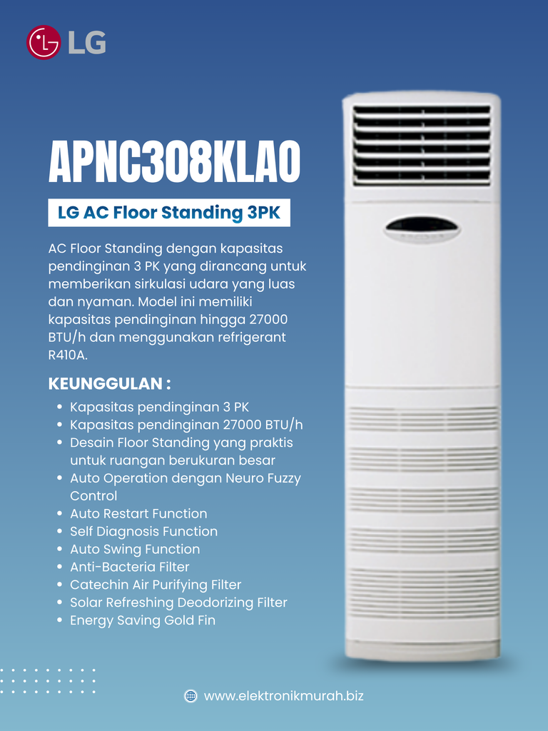 LG - AC FLOOR STANDING 3PK - APNC308KLA0