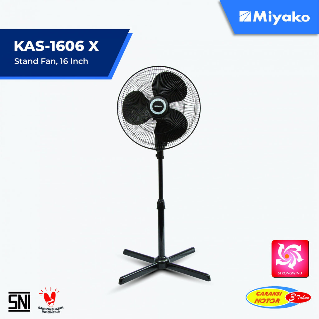 MIYAKO - KIPAS ANGIN STAND FAN 16" - KAS-1606X-GB