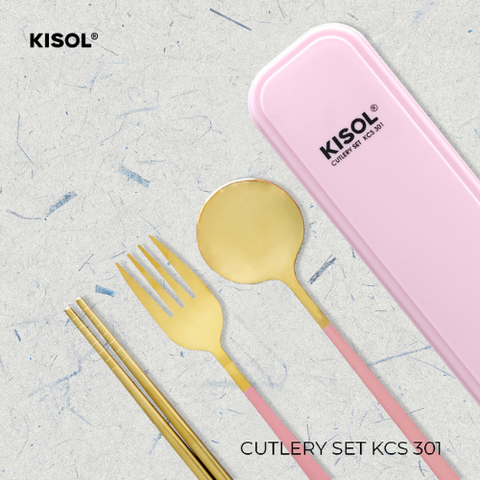 KISOL - CUTLERY SET - KCS-301 (PINK)