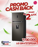 LG - KULKAS 2 PINTU BIG (363L) - GN-F372PXAK (PROMO CASHBACK)