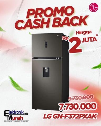 LG - KULKAS 2 PINTU BIG (363L) - GN-F372PXAK (PROMO CASHBACK)