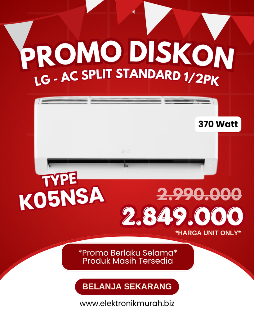 LG - AC SPLIT STANDARD 1/2PK - K05NSA (PROMO)