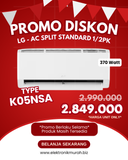 LG - AC SPLIT STANDARD 1/2PK - K05NSA (PROMO)