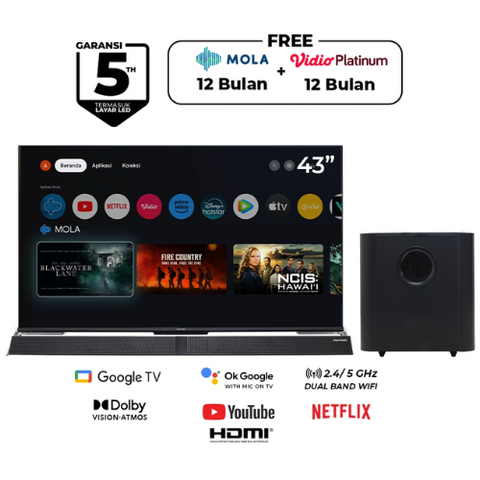 POLYTRON - LED TV 43" UHD ANDROID TV - PLD43BUG5959