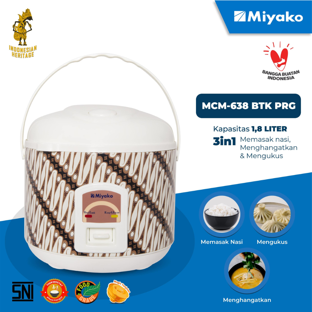 MIYAKO - RICE COOKER MANUAL 1.8Liter - MCM-638 BTK PRG