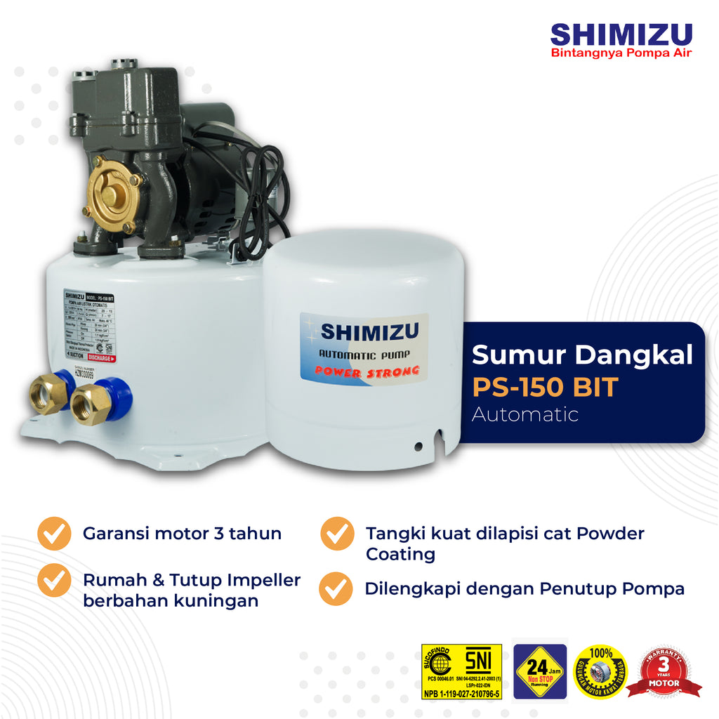 SHIMIZU - POMPA AIR OTOMATIS - PS-150BIT