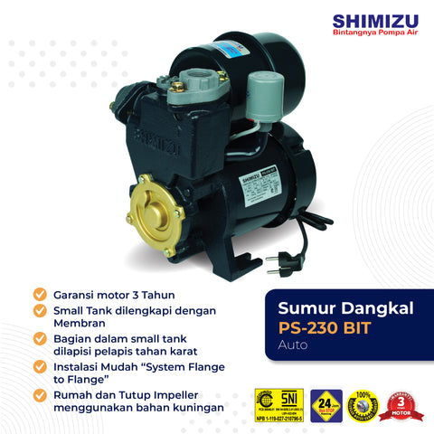 SHIMIZU - POMPA AIR OTOMATIS - PS-230BIT