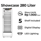 POLYTRON - SHOWCASE 1 PINTU 230L - SCN-220