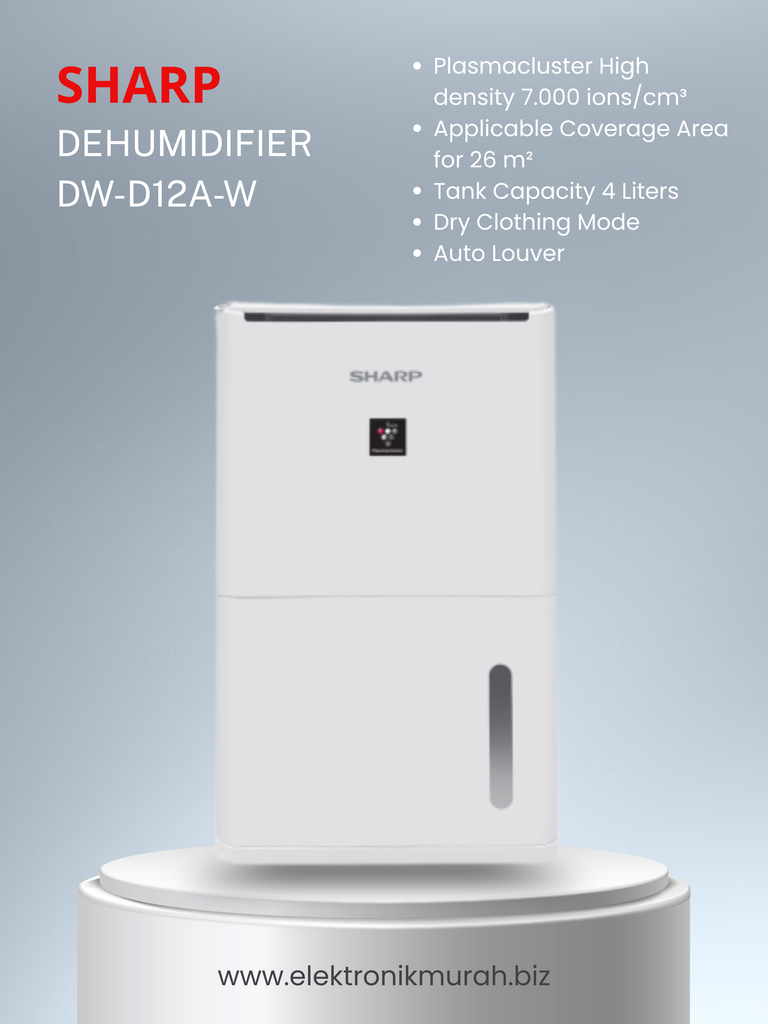 SHARP - DEHUMIDIFIER & AIR PURIFIER 2 IN 1 - DW-D12A-W