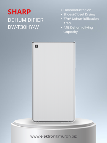 SHARP - DEHUMIDIFIER & AIR PURIFIER 2 IN 1 - DW-T30HY-W