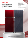 SHARP - KULKAS 2 PINTU SMALL (205L) - SJ-246XG-MR/MS