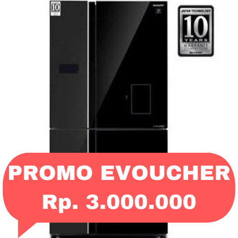 SHARP - KULKAS MULTI DOOR (650L) - SJ-IFX96PDG-BK